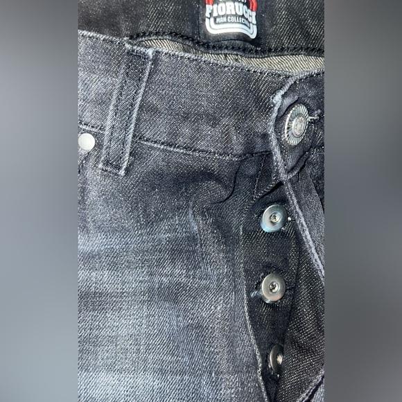 Fiorucci Jeans Mens Black Slim Fit Whiskering Straight Leg Button Fly👖NWT 29 - Picture 10 of 12